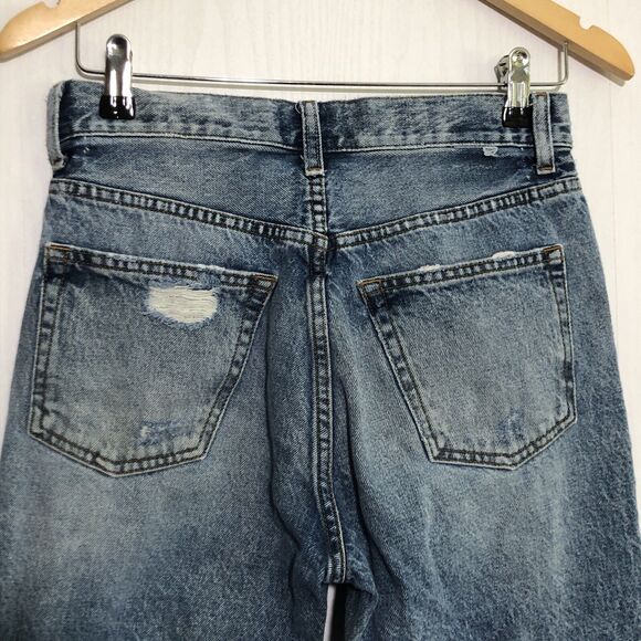 BOYISH The Tommy Jeans Womens 26 Blue Stonewash Stretch Button Fly High Waist - Picture 10 of 15